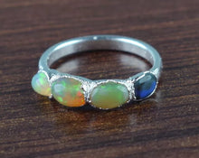Load image into Gallery viewer, FIRE OPAL SILVER RING ELECTROFORMED EXCLUSIVE 925 STERLING SILVER FINE JEWELRY