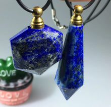 Load image into Gallery viewer, Natural Lapis Lazuli Quartz Crystal Perfume Bottle Necklace Pendant healing 1PC