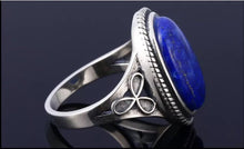Load image into Gallery viewer, Natural Lapis Ring In 925 Sterling Silver Gemstone Ring Anniversary Ring