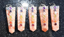Load image into Gallery viewer, CHARGED 7 Chakra Himalayan Sunstone Crystal Perfect Pendant™ + 20" Chain WOW