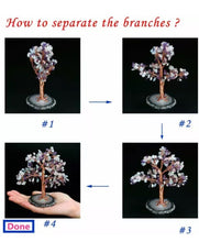 Load image into Gallery viewer, Jovivi Amethyst Rose Quartz Aquamarine Crystal Money Tree Natural Healing Geode