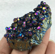 Load image into Gallery viewer, Quartz Crystal Rainbow Titanium Cluster VUG Mineral Specimen Reiki Healing