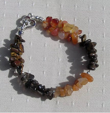 Load image into Gallery viewer, Carnelian, Quartz, Aventurine, Tiger Eye &amp; Bronzite Gemstone Chakra Bracelet