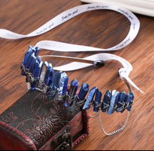 Load image into Gallery viewer, Haimeikang Handmade Natural Crystal Headband with Chain Women Hair Jewelry Wedding Hairbands Crown Holiday Party Gift