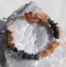 Load image into Gallery viewer, Carnelian, Quartz, Aventurine, Tiger Eye &amp; Bronzite Gemstone Chakra Bracelet