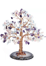 Load image into Gallery viewer, Jovivi Amethyst Rose Quartz Aquamarine Crystal Money Tree Natural Healing Geode