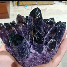 Load image into Gallery viewer, 700-1550g natural Amethyst cluster raw stones geode reiki healing quartz crystal minerals gemstone remove negative energy