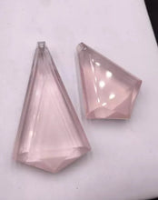 Load image into Gallery viewer, Natural Rose Pink Crystal Quartz Point Pendulum Pendant Healing Reiki Reco Gifts