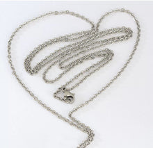 Load image into Gallery viewer, Blue Agate Slice Pendant Necklace 26" Silver Chain Geode Druzy Crystal