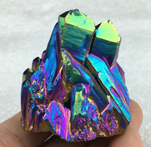Load image into Gallery viewer, Quartz Crystal Rainbow Titanium Cluster VUG Mineral Specimen Reiki Healing
