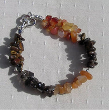 Load image into Gallery viewer, Carnelian, Quartz, Aventurine, Tiger Eye &amp; Bronzite Gemstone Chakra Bracelet