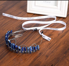 Load image into Gallery viewer, Haimeikang Handmade Natural Crystal Headband with Chain Women Hair Jewelry Wedding Hairbands Crown Holiday Party Gift