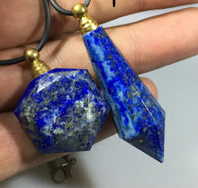 Load image into Gallery viewer, Natural Lapis Lazuli Quartz Crystal Perfume Bottle Necklace Pendant healing 1PC