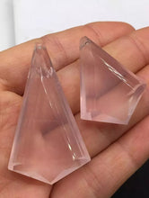 Load image into Gallery viewer, Natural Rose Pink Crystal Quartz Point Pendulum Pendant Healing Reiki Reco Gifts
