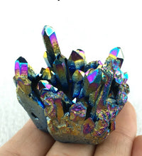 Load image into Gallery viewer, Quartz Crystal Rainbow Titanium Cluster VUG Mineral Specimen Reiki Healing