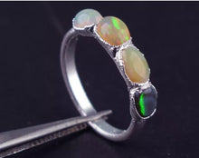 Load image into Gallery viewer, FIRE OPAL SILVER RING ELECTROFORMED EXCLUSIVE 925 STERLING SILVER FINE JEWELRY