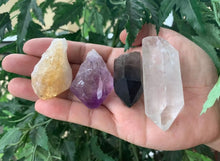 Load image into Gallery viewer, Amethyst Citrine Quartz Smoky Quart Points: 4 Crystal Collection,Healing Crystal