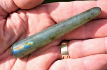 Load image into Gallery viewer, Charged 4" Labradorite Massage Wand Crystal Healing Energy REIKI ~70g Hand-Carved &amp; Hand-Polished by Artisans in India!