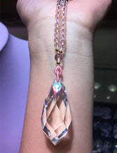 Load image into Gallery viewer, Natural Clear Quartz point Gemstone Chakra Pendulum pendant Crystal necklace