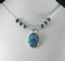 Load image into Gallery viewer, Shattuckite Chrysocolla Malachite Topaz .925 Sterling Silver Pendant Necklace