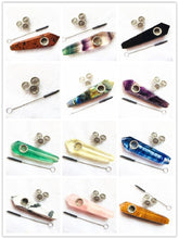 Load image into Gallery viewer, Natural Quartz Smoking Pipe  Crystal Point Wand Healing Crystal gemstoneWith Metal Filter wholesale price
