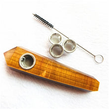 Load image into Gallery viewer, Natural Quartz Smoking Pipe  Crystal Point Wand Healing Crystal gemstoneWith Metal Filter wholesale price