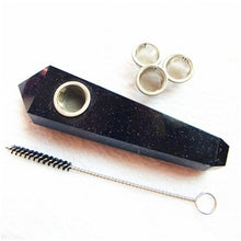Load image into Gallery viewer, Natural Quartz Smoking Pipe  Crystal Point Wand Healing Crystal gemstoneWith Metal Filter wholesale price