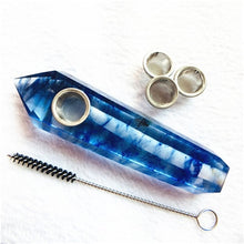Load image into Gallery viewer, Natural Quartz Smoking Pipe  Crystal Point Wand Healing Crystal gemstoneWith Metal Filter wholesale price