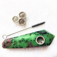 Load image into Gallery viewer, Natural Quartz Smoking Pipe  Crystal Point Wand Healing Crystal gemstoneWith Metal Filter wholesale price