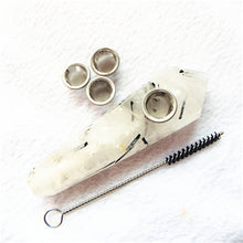 Load image into Gallery viewer, Natural Quartz Smoking Pipe  Crystal Point Wand Healing Crystal gemstoneWith Metal Filter wholesale price