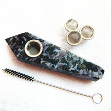 Load image into Gallery viewer, Natural Quartz Smoking Pipe  Crystal Point Wand Healing Crystal gemstoneWith Metal Filter wholesale price