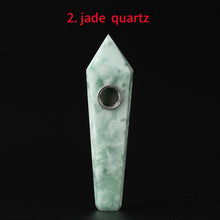 Load image into Gallery viewer, Wholesale Natural Quartz Smoking Pipe Crystal Stone Obelisk Wand Point Cigars Pipes Smoking Pipes Healing With Metal Filter 1PC