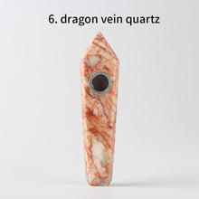 Load image into Gallery viewer, Wholesale Natural Quartz Smoking Pipe Crystal Stone Obelisk Wand Point Cigars Pipes Smoking Pipes Healing With Metal Filter 1PC