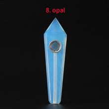 Load image into Gallery viewer, Wholesale Natural Quartz Smoking Pipe Crystal Stone Obelisk Wand Point Cigars Pipes Smoking Pipes Healing With Metal Filter 1PC