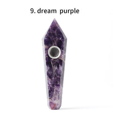 Load image into Gallery viewer, Wholesale Natural Quartz Smoking Pipe Crystal Stone Obelisk Wand Point Cigars Pipes Smoking Pipes Healing With Metal Filter 1PC