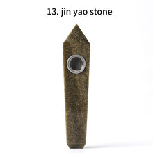 Load image into Gallery viewer, Wholesale Natural Quartz Smoking Pipe Crystal Stone Obelisk Wand Point Cigars Pipes Smoking Pipes Healing With Metal Filter 1PC