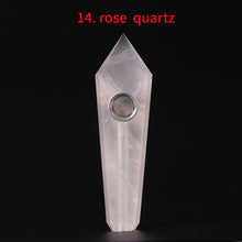 Load image into Gallery viewer, Wholesale Natural Quartz Smoking Pipe Crystal Stone Obelisk Wand Point Cigars Pipes Smoking Pipes Healing With Metal Filter 1PC