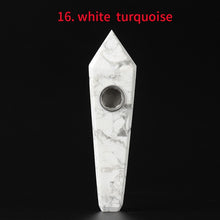 Load image into Gallery viewer, Wholesale Natural Quartz Smoking Pipe Crystal Stone Obelisk Wand Point Cigars Pipes Smoking Pipes Healing With Metal Filter 1PC