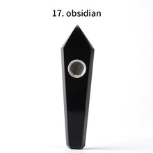 Load image into Gallery viewer, Wholesale Natural Quartz Smoking Pipe Crystal Stone Obelisk Wand Point Cigars Pipes Smoking Pipes Healing With Metal Filter 1PC