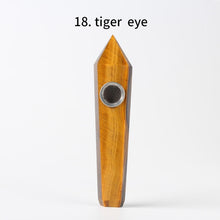Load image into Gallery viewer, Wholesale Natural Quartz Smoking Pipe Crystal Stone Obelisk Wand Point Cigars Pipes Smoking Pipes Healing With Metal Filter 1PC