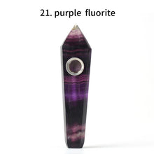 Load image into Gallery viewer, Wholesale Natural Quartz Smoking Pipe Crystal Stone Obelisk Wand Point Cigars Pipes Smoking Pipes Healing With Metal Filter 1PC