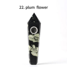 Load image into Gallery viewer, Wholesale Natural Quartz Smoking Pipe Crystal Stone Obelisk Wand Point Cigars Pipes Smoking Pipes Healing With Metal Filter 1PC