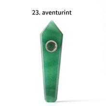 Load image into Gallery viewer, Wholesale Natural Quartz Smoking Pipe Crystal Stone Obelisk Wand Point Cigars Pipes Smoking Pipes Healing With Metal Filter 1PC