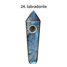 Load image into Gallery viewer, Wholesale Natural Quartz Smoking Pipe Crystal Stone Obelisk Wand Point Cigars Pipes Smoking Pipes Healing With Metal Filter 1PC
