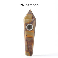 Load image into Gallery viewer, Wholesale Natural Quartz Smoking Pipe Crystal Stone Obelisk Wand Point Cigars Pipes Smoking Pipes Healing With Metal Filter 1PC