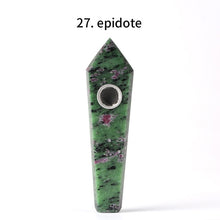 Load image into Gallery viewer, Wholesale Natural Quartz Smoking Pipe Crystal Stone Obelisk Wand Point Cigars Pipes Smoking Pipes Healing With Metal Filter 1PC