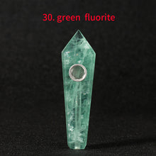 Load image into Gallery viewer, Wholesale Natural Quartz Smoking Pipe Crystal Stone Obelisk Wand Point Cigars Pipes Smoking Pipes Healing With Metal Filter 1PC