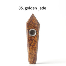 Load image into Gallery viewer, Wholesale Natural Quartz Smoking Pipe Crystal Stone Obelisk Wand Point Cigars Pipes Smoking Pipes Healing With Metal Filter 1PC