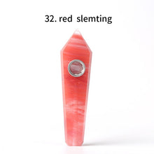 Load image into Gallery viewer, Wholesale Natural Quartz Smoking Pipe Crystal Stone Obelisk Wand Point Cigars Pipes Smoking Pipes Healing With Metal Filter 1PC