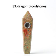 Load image into Gallery viewer, Wholesale Natural Quartz Smoking Pipe Crystal Stone Obelisk Wand Point Cigars Pipes Smoking Pipes Healing With Metal Filter 1PC